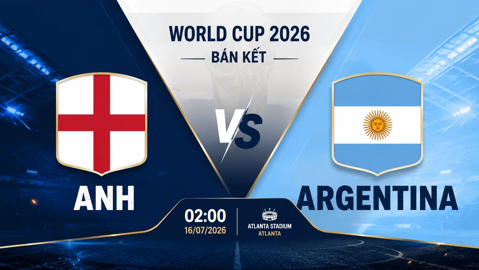 Nhận định Anh vs Argentina 02h00 ngày 16/7: Đại chiến bán kết World Cup 2026, ai sẽ vào chung kết?