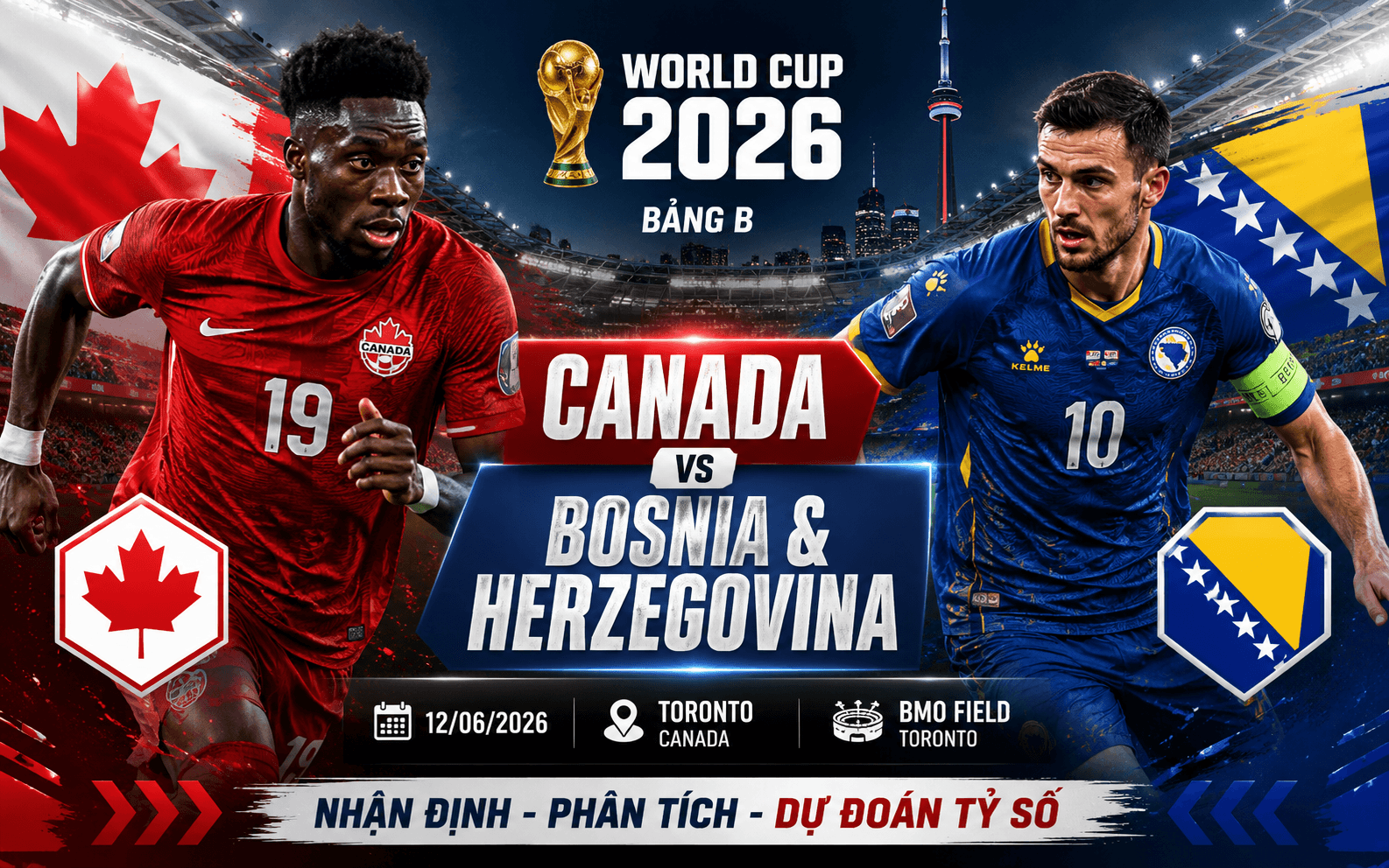 Canada vs Bosnia & Herzegovina: Nhận Định, Phân Tích Và Dự Đoán Tỷ Số World Cup 2026