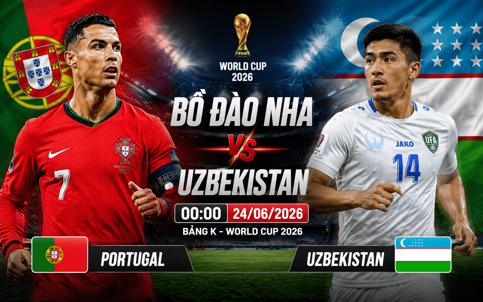Bồ Đào Nha vs Uzbekistan: Ronaldo Và Đồng Đội Tìm Kiếm Chiến Thắng Đầu Tiên Tại World Cup 2026