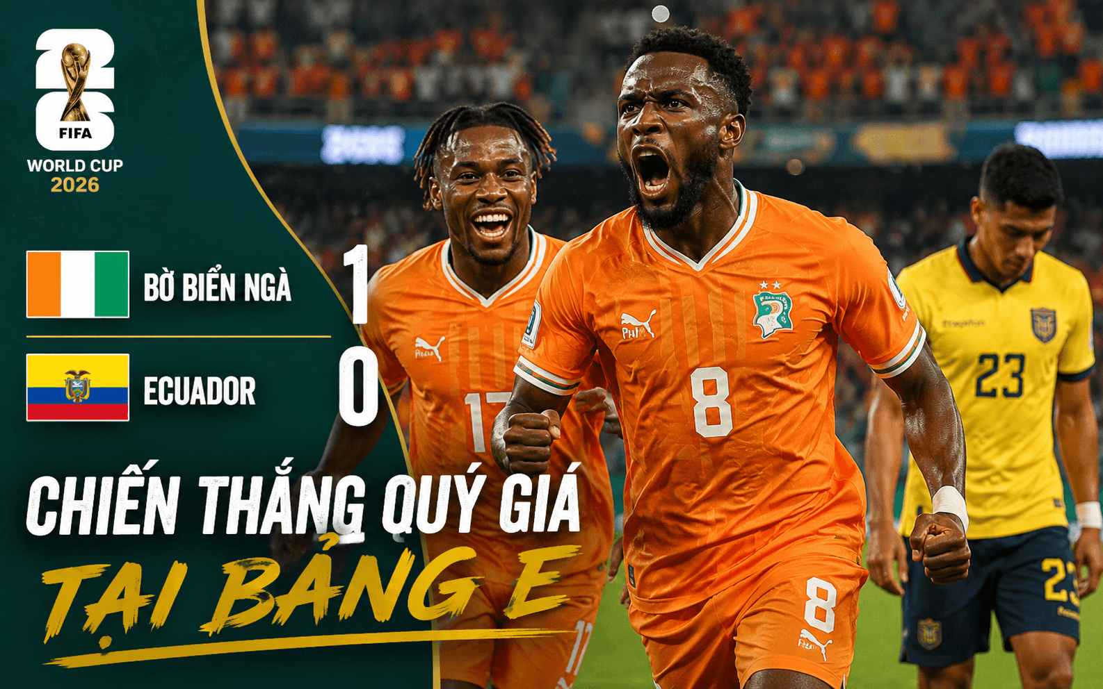 Bờ Biển Ngà 1-0 Ecuador: Chiến thắng quan trọng tại World Cup 2026